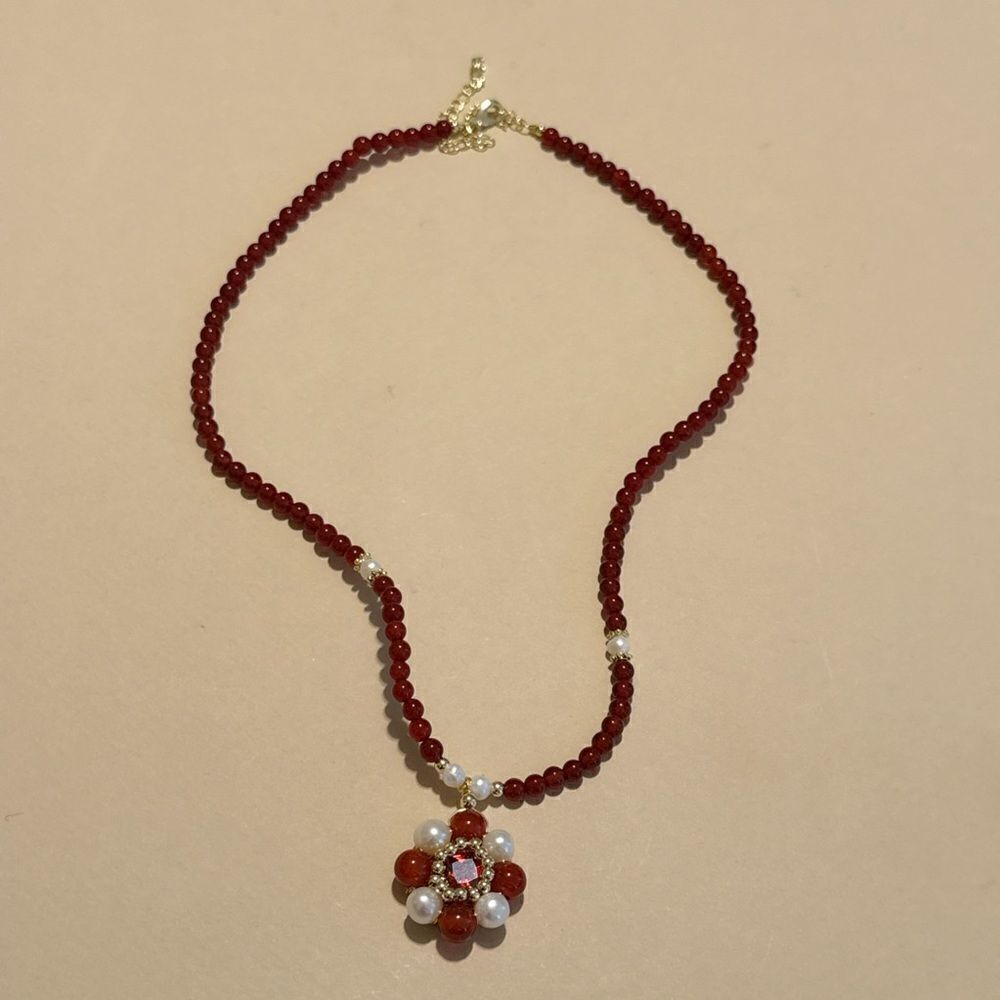 Vintage flower necklace N1236